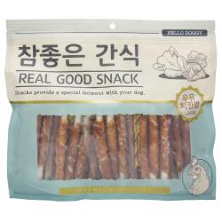 참좋은간식 헬로도기 강아지 간식 600g 우유치킨껌 1개