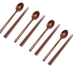  인현공방 명품천연옻칠나무수저 베이직 4벌세트