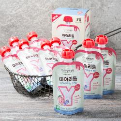 상하목장 유기농 인증 마이리틀 짜먹는 요구르트 딸기블루베리 85g 12개