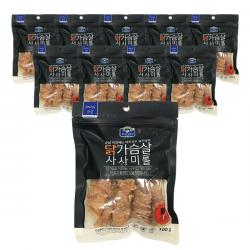 벨버드 사사미롤 강아지 간식 100g 닭가슴살 10개