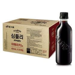 아카페라 심플리 아메리카노 커피 400ml 20개
