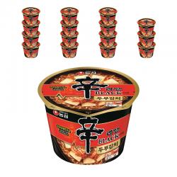 신라면 블랙 사발 두부김치 94g 16개