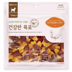 굿데이 강아지간식 건강한 육포 300g 오리가슴살말이 고구마 1개