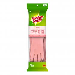 스카치브라이트 고무장갑 대형 5켤레 파스텔핑크 1세트