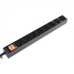 동양전자 메인 스위치 블랙 8구 DYM-G8C-SC-BLACK, 1.5m, 1개