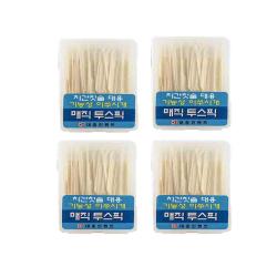 매직투스픽 치간칫솔 대용 기능성 이쑤시개 7cm 100개입 4개