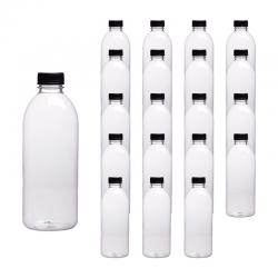 서울패키지 우유 투명 페트병 브릿지캡 38mm 20p, 블랙, 1L