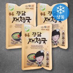 정담 국내산 하동 재첩국 냉동 500g 3팩