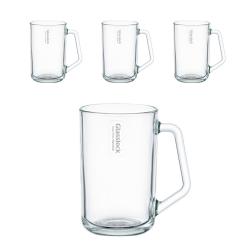 글라스락 내열 강화유리 이지그립 머그컵 480ml 투명 4개