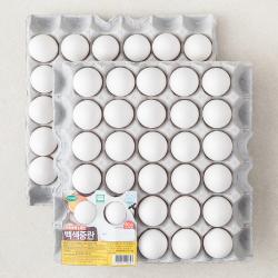 자연애찬 무항생제 인증 백색 중란 60구 2640g 1개