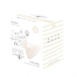 다나마스크 뉴 다나온숨 쿨 마스크 새부리형 초소형 Kf80 30개입 1개 연한황색