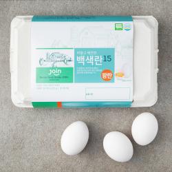 조인 무항생제 인증 백색 왕란 1020g 15구