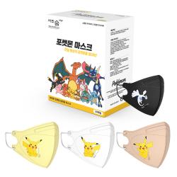 어린숨 엣지 포켓몬 아트 전설 환상을 찾아라 심볼 마스크 아동용 소형 3종 X 10p + 랜덤발송 세트 30개 1세트 피카츄