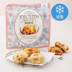 로켓프레시 뚝방길홍차가게 무화과 스콘 생지 4개입 냉동 320g 1개