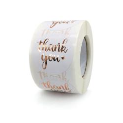 미카엘그라운드 선물 포장 라벨 씰 스티커 3.8cm 500p, 화이트 + 골드, 2개