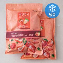  로켓프레시 프레시밸런스 국내산 설향딸기 냉동 1kg 2개