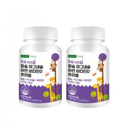 건국유업 쑥쑥 키즈업 칼슘 마그네슘 아연 비타민d 츄어블 180g 2개 120정