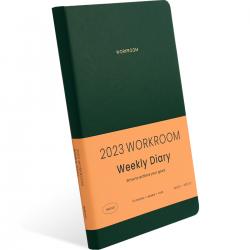 인디고 2023 오피셜 워크룸 위클리 A5 다이어리 날짜형 월간 25절, 그린
