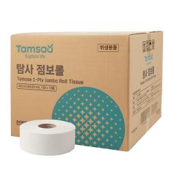 탐사 1겹 천연펄프 점보롤 400m 16롤 1팩