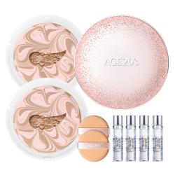 에이지투웨니스 스파클케이스 + 리필 12.5g X 2p + 앰플 10ml X 4p 핑크베이지 21호 1세트