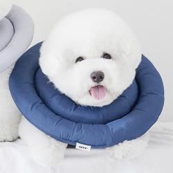아르르 UFO 강아지 넥카라 네이비 L, 370g, 1개