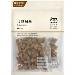 무마진 강아지 큐브 육포 소고기 져키 800g 소고기맛 1개