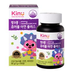KINU 핑크퐁 츄어블 아연 플러스 비타민D, 90정, 1개