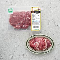 무항생제 인증 포크밸리 1등급이상 돼지 앞다리 불고기 / 제육용 냉장 1kg 1팩