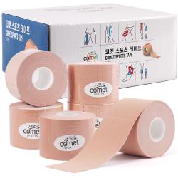 코멧 스포츠 테이프 5cm*5m 6롤 단일색상