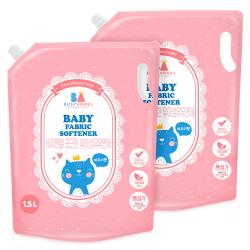 비지엔젤 포근한 유아섬유유연제 리필형, 1500ml, 2개