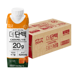빙그레 tft 더단백 드링크 카라멜 18p, 4500ml, 1개