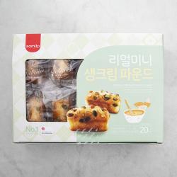 삼립 리얼 미니 생크림 파운드 20개입 720g 1개