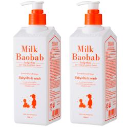밀크바오밥 베이비 앤 키즈 바디 워시 500ml 2개