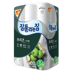 잘풀리는집 브리즈 그린애플 3겹 데코 화장지 25m 30롤 1팩