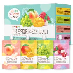 곰곰 곤약젤리 복숭아 150ml X 7p + 와일드 망고 150ml X 7p + 청포도 150ml X 7p + 리치 150ml X 7p 세트 1개