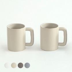 에라토 플랑 베이직 데일리 머그컵 350ml 크림 2개