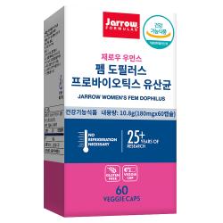 [쿠팡 직수입] 재로우 우먼스 펨 도필러스 프로바이오틱스 유산균, 60정, 1개