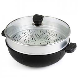 퀸센스 인덕션 Ih 2단찜 멀티 웍 36cm 1개