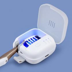 홈플래닛 Uvc Led 충전식 휴대용 칫솔살균기 자석 탈착 벽걸이 거치대 포함 Mr Uvc01