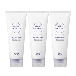 해피바스 마이크로 미셀라 딥 클렌징 폼, 150g, 3개