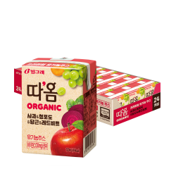 따옴 Organic 유기농 주스 사과 And 청포도 And 당근 And 레드비트 120ml 24개