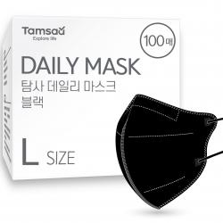 탐사 데일리 컬러 마스크 새부리형 대형 100개입 블랙 1개