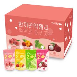 더존건강 한끼곤약젤리 복숭아 150ml X 7p + 와일드 망고 150ml X 7p + 청포도 150ml X 7p + 리치 150ml X 7p 세트 1세트