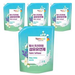 쿠팡 브랜드 탐사 프리미엄 섬유유연제 베이비코튼 2.1l 4개