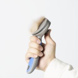행복한 댕냥이 반려동물 원터치 브러쉬 블루 1개