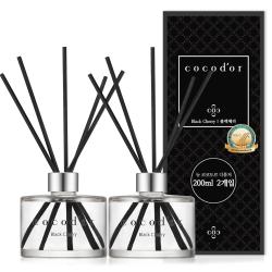 코코도르 New 디퓨저 200ml 2개 + 섬유스틱 10개 세트 블랙체리