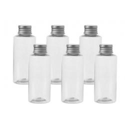 병도매닷컴 Ac100 투명 음료용기 알루미늄 실버캡 100ml 6개입