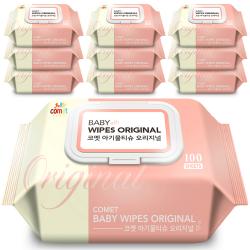 코멧 아기물티슈 오리지널 캡형 100매 10팩