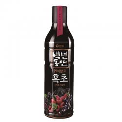 샘표 백년동안 산머루 복분자 현미발효 흑초 900ml 1개