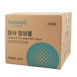 탐사 2겹 천연펄프 점보롤 200m 1팩 16롤